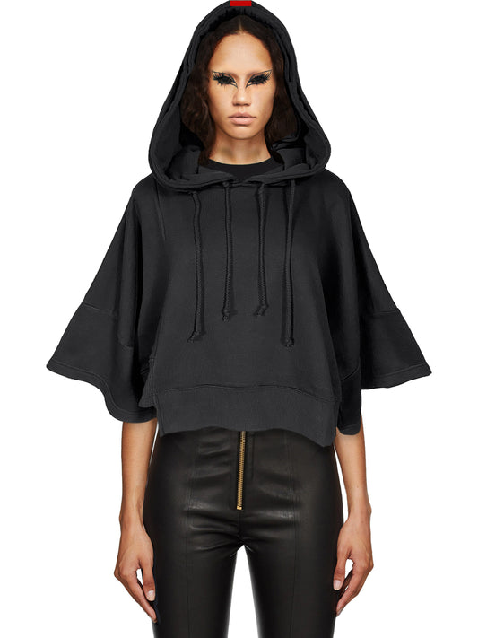 The Raven Crop Hoodie (Oversized Fit) by Felion