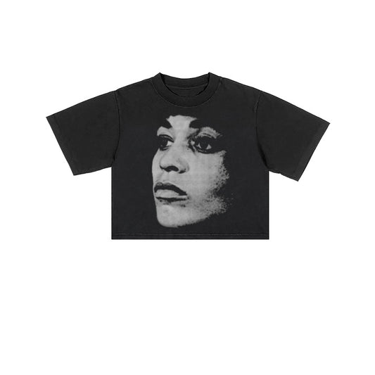 Angela Big Face Luxe Crop Tshirt