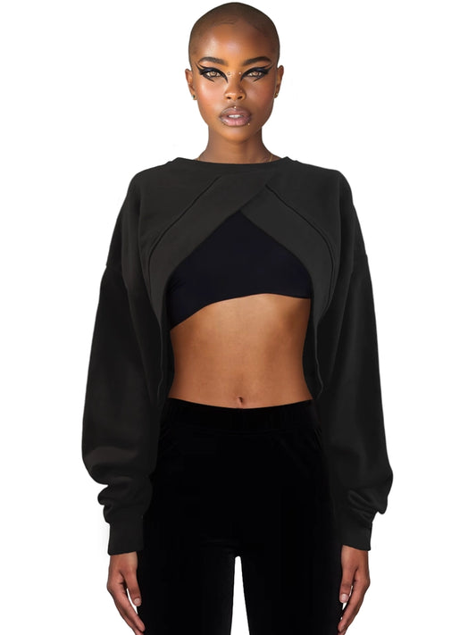 Jaaku Cropped Sweatshirt (Oversized Fit) by Felion