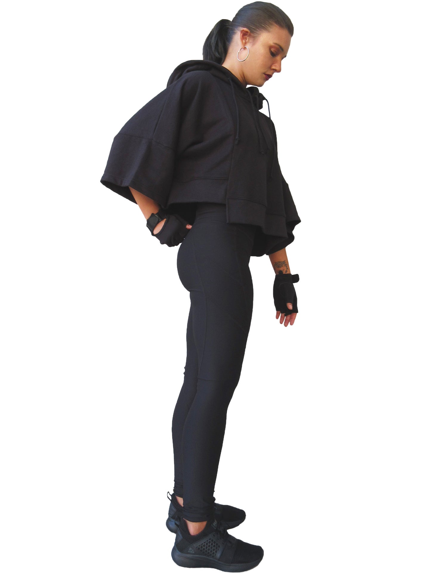 The Raven Crop Hoodie (Oversized Fit) by Felion