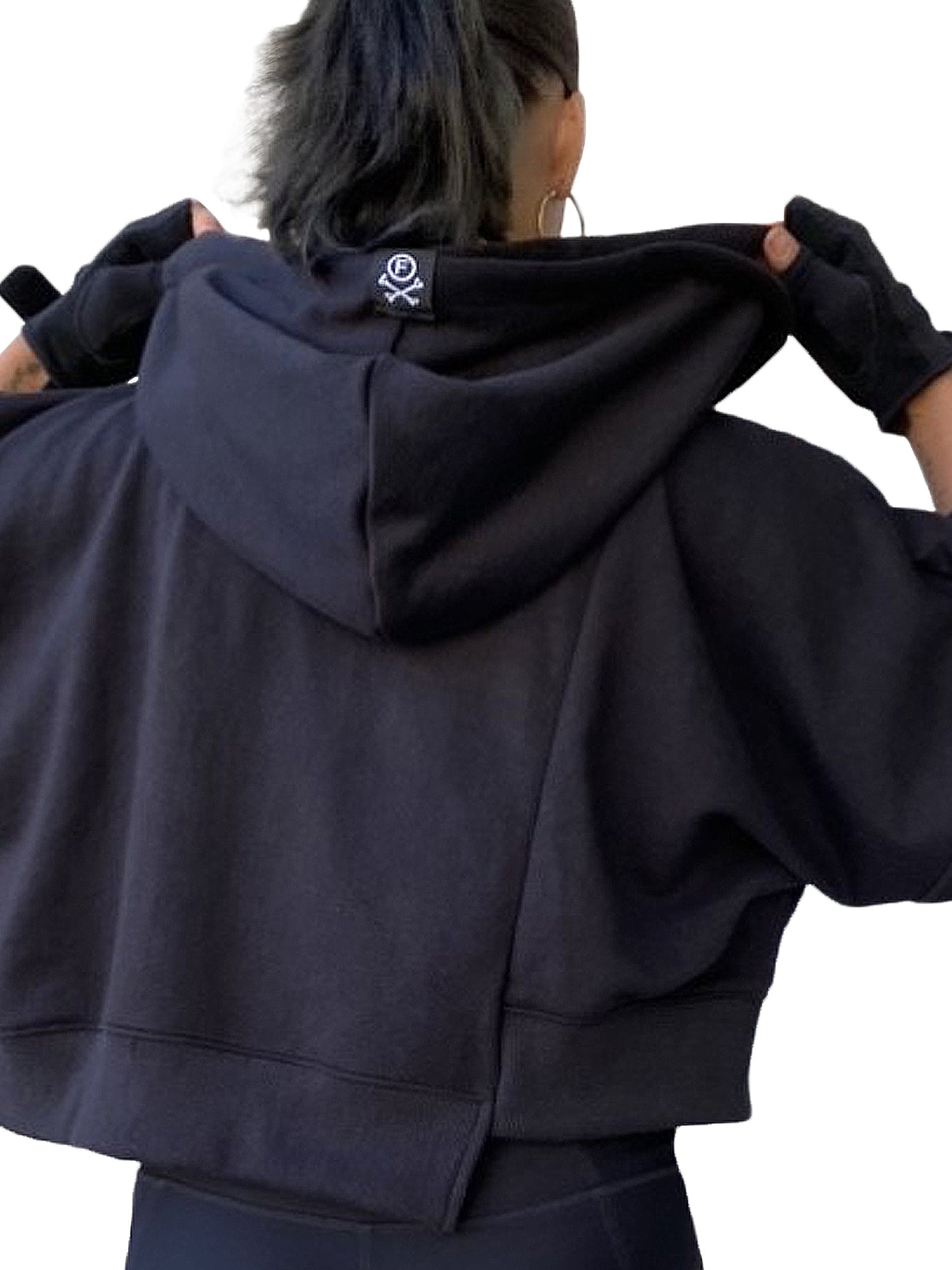 Raven Crop Hoodie (Oversized Fit) by Felion