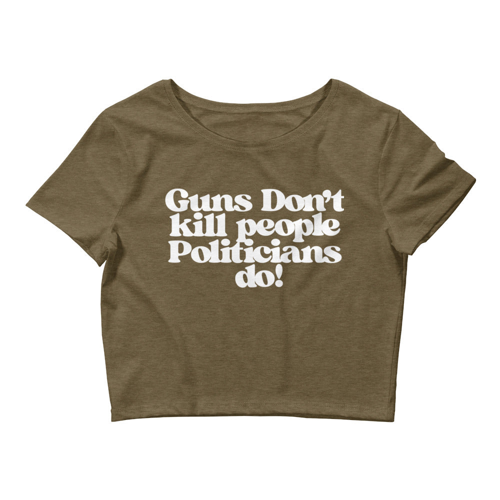 Guns Don't Kill Crop Tee